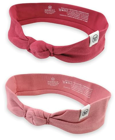 HonestBaby 2-Pack Headband Pink Rose