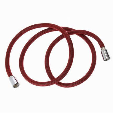 OISE ART STORE Trade Shop - Tubo Doccia Flessibile 1.5 Mt Rosso 150 Cm Laccio Bagno per Doccetta Box 87281 -