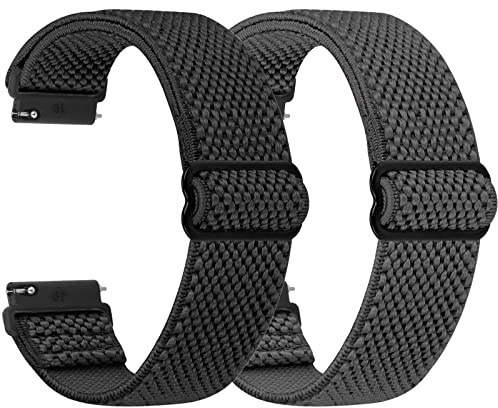 WNIPH Compatible con Correas de Reloj de 18mm 19mm 20mm 22mm 24mm, Pulsera de Repuesto de Liberación Rápida, Correas Ajustables de Nailon Elástico Solo Loop,Adecuado para Hombres y Mujeres