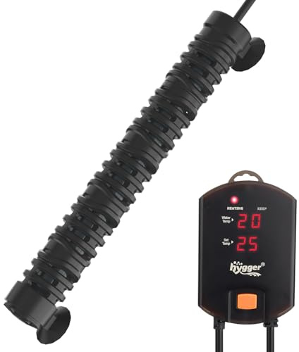 hygger Submersible Aquarium Heater,Fish Tank Heater 200W,Tank Heater with Digital Display Control Suitable for 37-208L Freshwater Aquariums