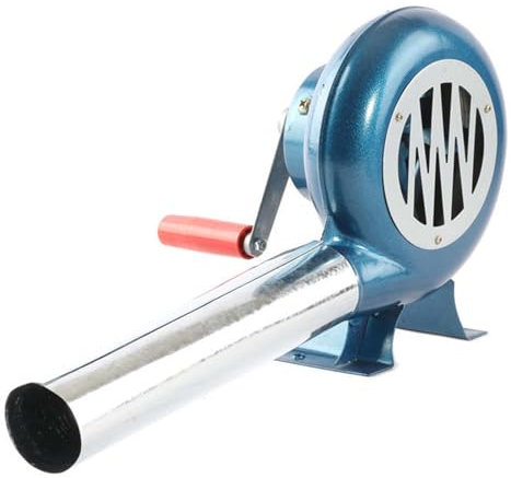 JOUFNING Briquets À Charbon Forge BBQ - Forgeron Manuel Forge Souffleur, avec Souffleur De Barbecue Manuel À Engrenages en Fonte, pour Camping/activités De Plein Air Accessoires Barbecue(150W)