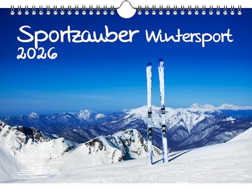 Sportmagi vintersport DIN A4 kalender för 2026 fritid sport fitness – själsmagi