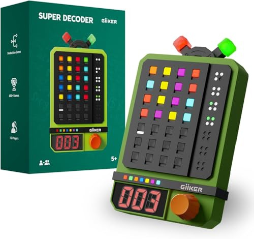 GIIKER Super Decoder - Elektroniskt kodknäckarspel | 600 nivåer | 4-siffrigt digitalt pussel | Solo- och duoläge | Bärbart tankespel för barn och vuxna