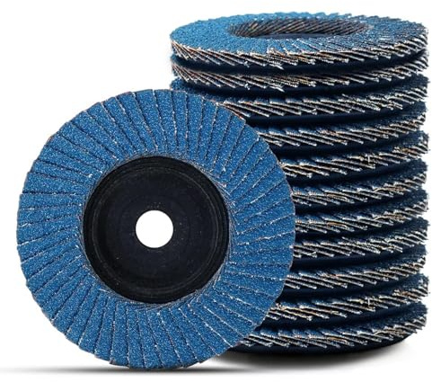 12 Piezas disco de láminas, discos abrasivos circonio azul 75mm grano 80, discos radial pequeña, para lija metal, acero inox, madera