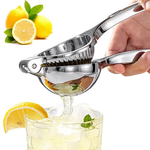 MINGZE Spremilimoni in Acciaio Inossidabile Spremi-limone, Spremi-limone, Spremiagrumi, Lemon Squeezer, Ciotola Metallo Lemon Squeezer Spremiagrumi a Pressione Manuale Acciaio Inox Juicer Estrattore