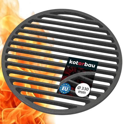 KOTARBAU® - Rejilla de Chimenea de Hierro Fundido (33 cm) para Inserto de Estufa de Leña