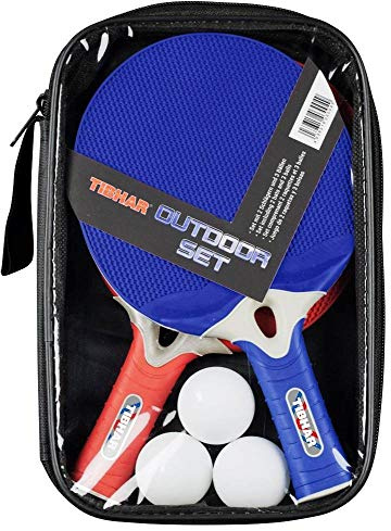 Tibhar Set de tennis de table d'extérieur - 2 raquettes et 3 balles