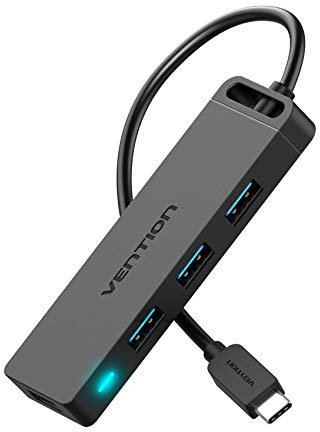 VENTION USB C HUB, splitter tipo C a USB, 4 porte con porta di ricarica, compatibile per MacBook Pro, iPad Pr, XPS, ThinkPad, Pixelbook, dispositivi