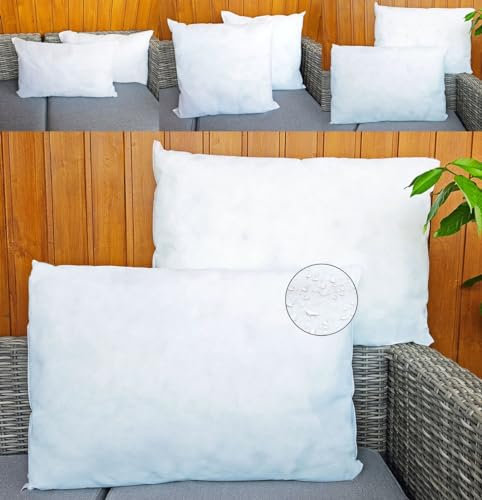 JACK 2er Set Innenkissen Kissenfüllung 30x50 45x45 40x60cm Inlett Wasserfest Wetterfest Kopfkissen Zierkissen Outdoor Kissen, Größe:40 x 60 cm