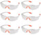 HXMJIED 6 Pcs Eye Protection Glasses, Transparent White Safety Goggles,Protective Equipment Security Glasses,Anti Fog Safety Glasses for Work, Personal Protective Equipment,for Construction,Laboratory