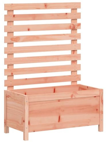 vidaXL Pflanzkübel, Blumenkübel mit Rankhilfe, Pflanzkasten Pflanzgefäß für Garten Terrasse, Blumentopf Blumenkasten, 79x39,5x114 cm Massivholz Douglasie