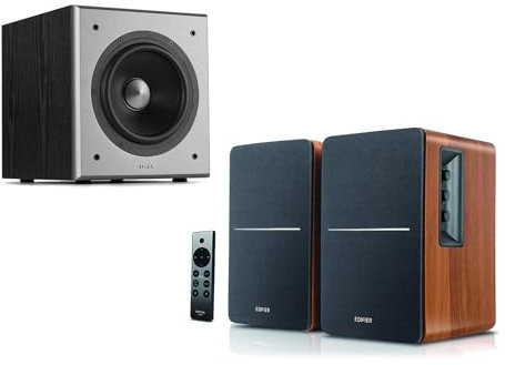 Edifier R1280DBs Wood Active Bluetooth Bookshelf Speakers T5 Active Subwoofer