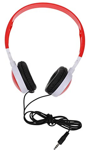Uonlytech 1 Pc écouteurs pour Enfants Casque Filaire Enfant écouteurs pour -Petits ecouteurs Filaire Casque Audio étudiant écouteur monté sur la tête PVC Rouge