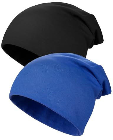 Kiiwah 2 Stück Kinder Slouch Beanie Mütze, Weiche Wintermützen für Jungen Mädchen, Warme Kindermützen Doppellagige Baby Strickmütze für Kinder Frühling, Herbst, Winter