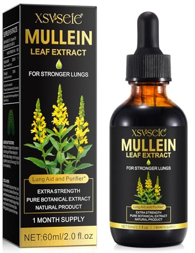 Mullein Leaf Extract for Lungs,Mullein Drops,Premium Mullein Leaf Extract Support for Cleaning The Airways