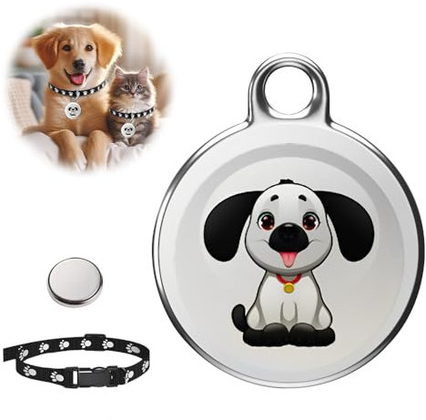 KUWUNG Mini GPS Tracker für Hunde, Katzen und Kleinkinder - IP65 Wasserdicht, Mit Schlüsselschnalle für Kofferraum, Rucksack, Fahrrad