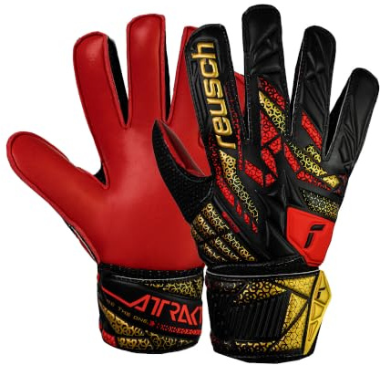 Reusch Attrakt Solid Junior - Guantes de Portero para niños y niñas, Aptos para Todas Las Condiciones climáticas y Superficies de Campo de Juego