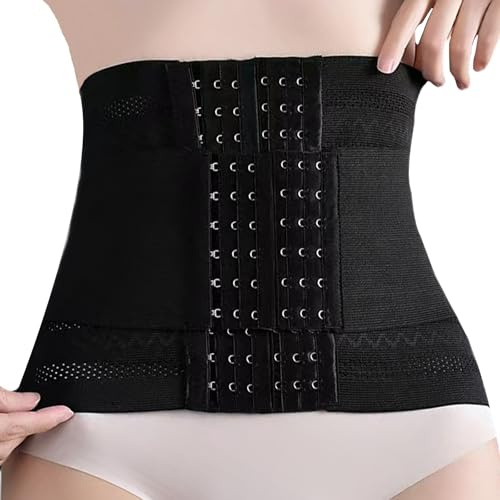 NICEIN Slimming Belt, Adjustable Waist Trainer Damen, Taillentrainer Bauchweggürtel, Bauchgürtel Zum Abnehmen, Sportgürtel, Korsett Damen, Bauchgurt, Unisex (3 Reihen, M)