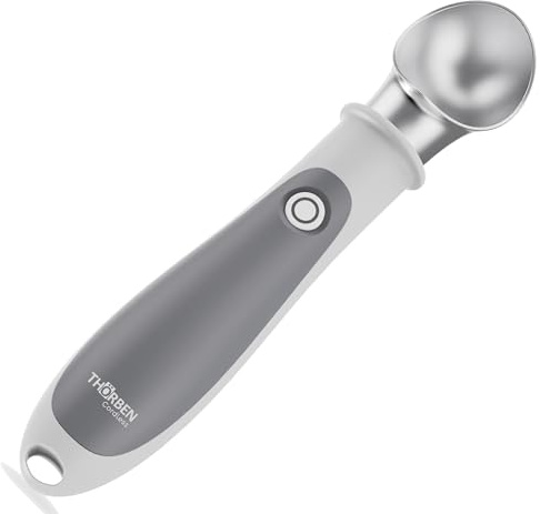 Thorben Cucchiaio per gelato elettrico riscaldato, ricaricabile USB-C, cucchiaio per gelato con doppio livello di calore 45°C e 60°C per prendere il gelato facile e senza sforzo, materiali di grado