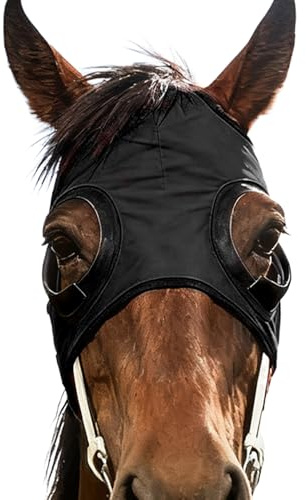 Protector de Ojos de Mosca para Caballos, Orejeras de Malla Transpirable a Prueba de, Cubierta de Ojos para Carreras ecuestres, Eventos de Velocidad de equitación, Deportes ecuestres, Equipo