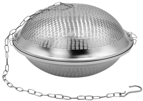 jojofuny Colador de Especias de Acero Inoxidable 8 CM Infusor de Té y Filtro para Sopa Multifuncional Cesta para Condimentos Cocina y Guisos Filtro Reutilizable para Hojas Sueltas