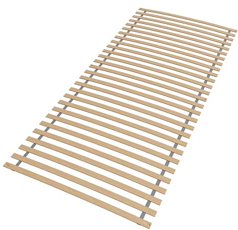 Sleepneo Rollrost 140x200, 28 Latten, Blauer Engel Zertifiziert, fertig montiert und gerollt, Traglast 130kg, Ergonomischer Lattenrost 140 x 200 cm aus Buchenholz
