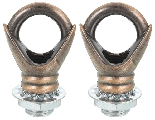 QUARKZMAN Dado Ad Anello Con Filettatura Femmina M10 Forma Ad Anello Carico Massimo 22lb Con Tubi Filettati Rondelle Dadi Per Lampadario A Sospensione, Bronzo Rosso Confezione Da 2