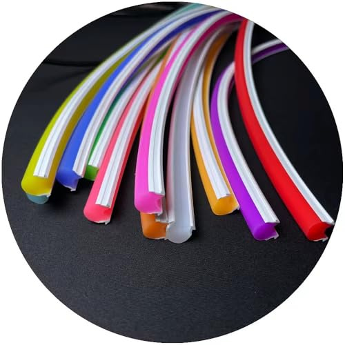 YINCKXY 8mm Separation Silicone Neon Tube Flexible LED Strip Diffuser for DIY Signs & Decor 1m(Purple)