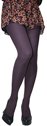 JUST BEAUTY TOUCH Collant da donna semi opachi in microfibra, 40 denari, classici, eleganti, confortevoli, disponibili nelle taglie S - 2XL, 15 colori, prugna, M