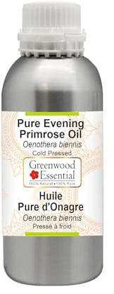 Greenwood Essential naturlig ren nattljusolja (Oenothera biennis) kallpressad 300 ml (10 oz)