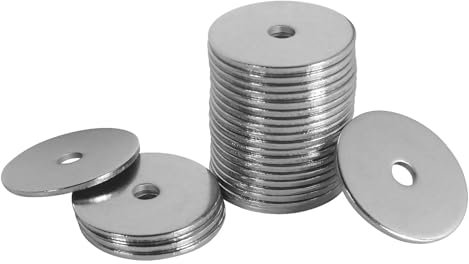 Unterlegscheiben M4 Große, FOMGIIN Beilagscheiben Edelstahl A2 V2A 304, Karosseriescheiben DIN9021 / ISO7093, Unterlegscheibe M4 x 25mm 20 Stück, Metallscheiben für Schrauben & Muttern & Gewindestange