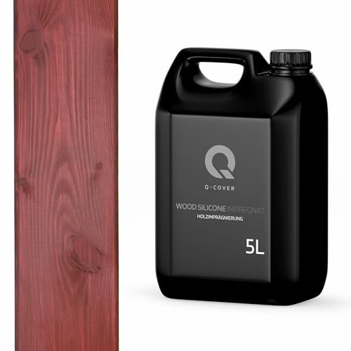 Q-COVER holzimprägnierung Sakura 5 L 2 in 1 holzschutz farbimprägnierung imprägniermittel holzschutzmittel imprägnierung abperleffekt alle holzarten holzgrundierung