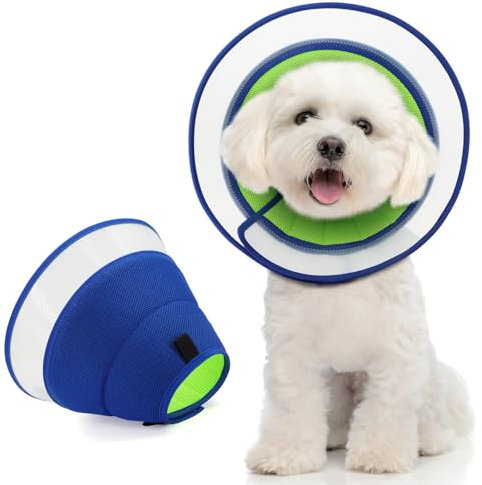 Weicher Hundekegel für große mittelgroße und kleine Hunde nach Operationen, Bequeme elisabethanische Hundehalsbänder, Verstellbarer, schützender Halskegel für Haustiere