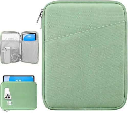 Dadanism 9-11 Zoll Tablet Tasche Hülle für iPad Air/Pro 11, iPad (A16) 11. Gen 11, i-Pad 10. Gen 10,9 Air 5/4, i-Pad 9/8/7. Gen 10,2, Galaxy Tab A9+ 11/S9 FE 10,9, Tab M11 11,Dunkel Grün