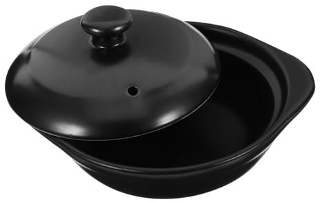 Healifty Cazuela De Cerámica Para Guisar Sopa Arroz y Bibimbap Cacerola De Cerámica Olla Para Cocinar Casa Utensilios De Cocina