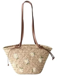 ZUC Casual flätade vävda korgväskor rotting kvinnor handväskor handgjorda sommar strand halm tygväska designer axelväska över kroppen