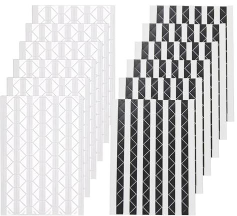 1224 Pcs Photo Corners for Scrap Book, White and Black Photo Stickers with Clear Edge, Self-Adhesive Corners for Mounting Albums, Scrapbook, DIY Picture, Journal