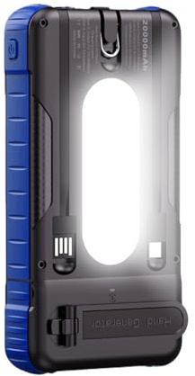 Power Bank Solaire | 20000mAh Pack de Batterie de Survie | Chargeur Solaire À Manivelle Batterie Externe | pour Road Trip Pêche Camping Randonnée Voyage Backpacking Festival De Musique