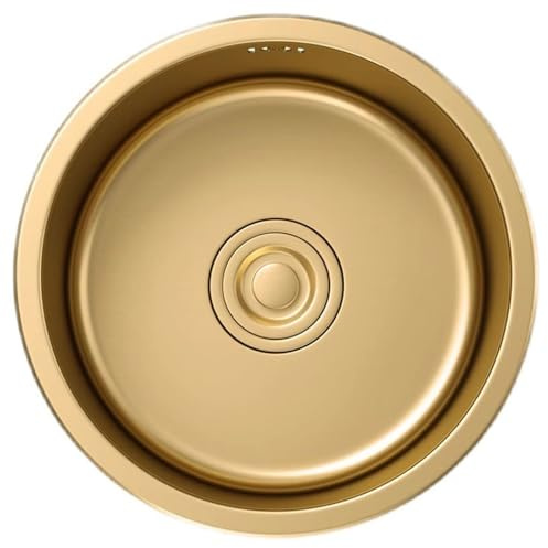 Lavello salvaspazio per camper, mini vasca singola rotonda in acciaio inox per bancone bar e cucina, lavabo compatto per lavare verdure 32 x 32 x 20 cm piscina d'acqua