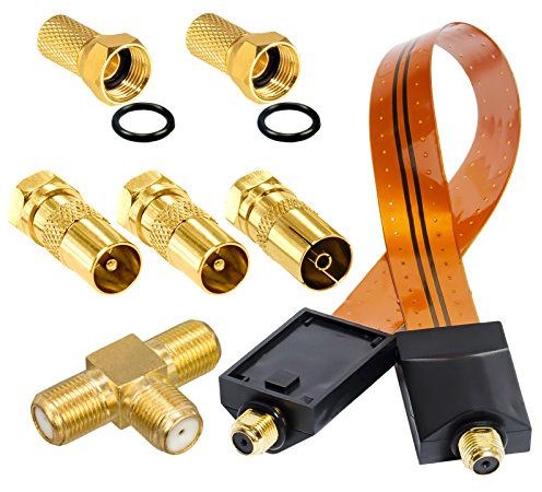 Kit adaptateur HB-DIGITAL 2 Récepteurs DVB-T/T2 avec antenne DVB-T/T2 active.