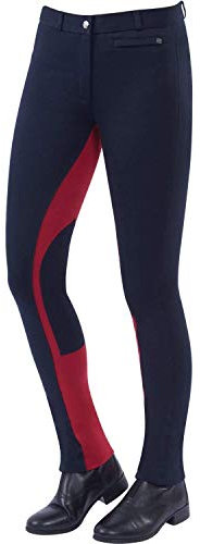 Dublin Kinder Reithose Supa-fit (Bund 68,6 cm) (Marineblau/Rot)