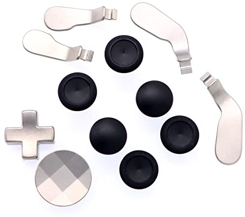 Deal4GO Magnetic Analog Thumbstick Metal D-pad & Paddle Set Replacement for Xbox One Elite 1698 Controller Thumb Stick Black