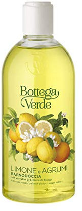 Bottega Verde, Bagnodoccia Limone e Agrumi, con Estratto di Limoni di Sicilia, Arancia e Pompelmo, per Tutti i Tipi di Pelle (400 ml)