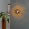 Lightbox Glamour Wandlampe | Ø 33 cm | dekorative Wandleuchte mit spektakulärem Lichteffekt wie eine Sonne | E27 Fassung | Wohnzimmerlampe aus Metall in Gold