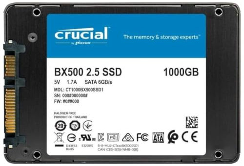 Crucial BX500 - SSD - 1 TB - intern - 2.5 (6.4 cm)