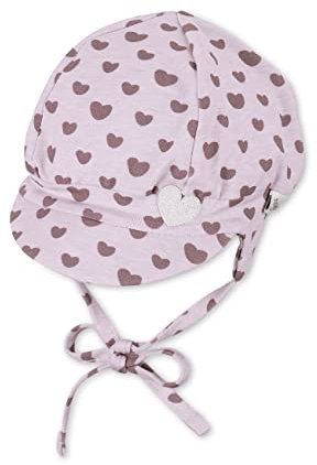 Sterntaler Unisex Kinder Ballonmütze Herzen Kindermütze, Flieder, 43 EU
