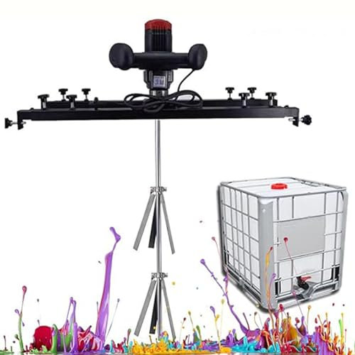 Sayoc 3000w Elektrische Tankmischermaschine, IBC Farbmischer Mit Stützaufhängung, Edelstahlstange Und Klinge, Klappbarer Propeller, Für Tintenlöser Rührwerk