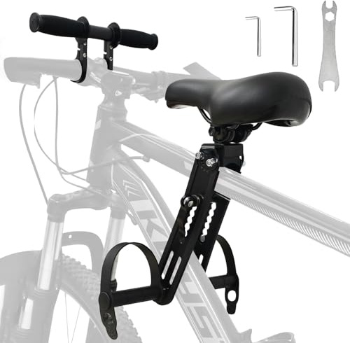 Asiento de Bicicleta, Asiento para Bicicleta de Montaña Asiento Bicicleta Delantera Asiento para Todo Terreno Delantero Desmontable para 2 a 5 Años con Armazón Apoyabrazos