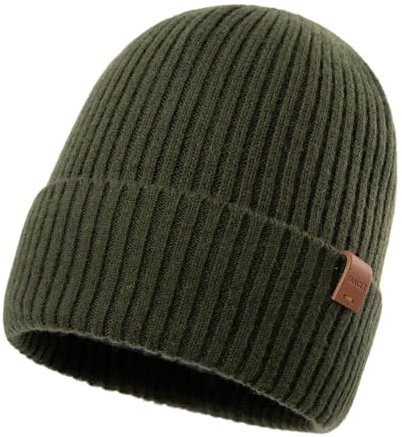 TopEX XL/XXL 100% 100% lana merino, berretto invernale da uomo e donna, caldo foderato in pile, unisex ed elastico, perfetto per la corsa e il golf, morbido berretto a maglia, 94586#Verde, XL-XXL