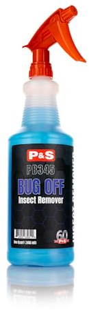 P&S Professional Detail Products Bug Off Insect Remover – Industrial-Strength Bug Splatter Cleaner, Safe for Paint, Trim & Grills, Pre-Wash Treatment, Easy Spray & Rinse Formula - 1 Quart